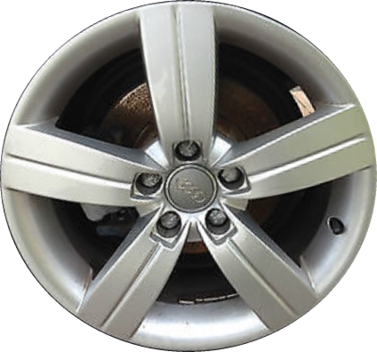 Audi TT 2008-2010 powder coat silver 17x8 aluminum wheels or rims. Hollander part number ALY58817, OEM part number 8J0601025C.