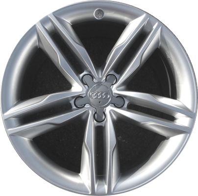 Audi A5 2008-2014, S5 2008-2017 powder coat silver 19x8.5 aluminum wheels or rims. Hollander part number 58828, OEM part number 8T0601025H.