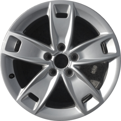 Audi A3 2009-2013 powder coat silver 17x7.5 aluminum wheels or rims. Hollander part number ALY58831, OEM part number 8P0601025BL.