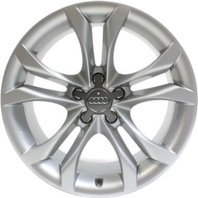 Audi A5 2013-2018, S5 2014-2017 powder coat silver 18x8.5 aluminum wheels or rims. Hollander part number 58913, OEM part number 8T0601025CL, 8T0601025G.
