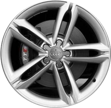 Audi TT 2008-2011 powder coat silver 19x9 aluminum wheels or rims. Hollander part number ALY58858U20.HYPV, OEM part number 8J0601025AF.