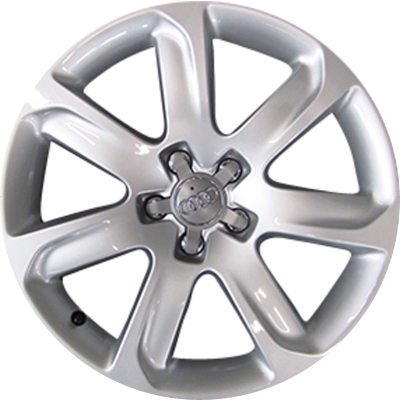 Audi A7 2012-2015 powder coat silver 18x8.5 aluminum wheels or rims. Hollander part number ALY58882, OEM part number 4G8601025A.