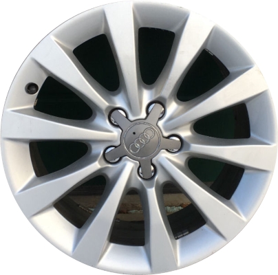 Audi A6 2012-2015 powder coat silver 17x8 aluminum wheels or rims. Hollander part number ALY58892, OEM part number 4G0601025BH.
