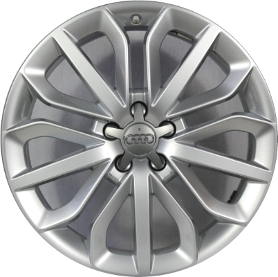 Audi A6 2012-2015 powder coat silver 19x8.5 aluminum wheels or rims. Hollander part number ALY58896, OEM part number 4G0601025BG.