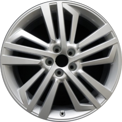 Audi Q5 2018-2020 powder coat silver 20x8 aluminum wheels or rims. Hollander part number ALY59038U20, OEM part number 80A601025AE.