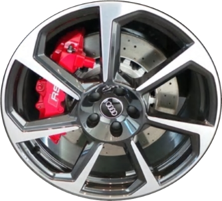 Audi TT 2018-2022 charcoal machined 20x9 aluminum wheels or rims. Hollander part number ALY59043, OEM part number 8S0601025CE.