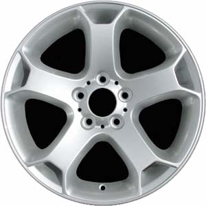 BMW X5 2002-2006 powder coat silver 18x8.5 aluminum wheels or rims. Hollander part number ALY59445, OEM part number 36116761930.