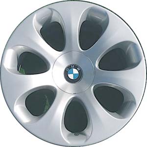 BMW 645i 2004-2005, 650i 2006-2010 powder coat silver 19x8.5 aluminum wheels or rims. Hollander part number 59493, OEM part number 36116760629.