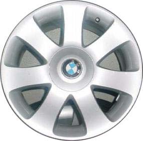 BMW 745i 2002-2005, 750i 2006-2008, 760i 2003-2008 powder coat silver 18x8 aluminum wheels or rims. Hollander part number 59539, OEM part number 36116767828.