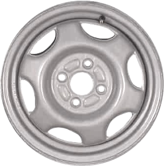 Chevrolet Prizm 1993-2002, Corolla 1996-2002 powder coat silver or black 14x5.5 steel wheels or rims. Hollander part number STL60165U, OEM part number 94852725, 94853758.