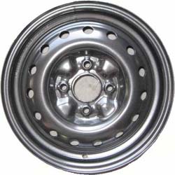 Nissan Altima 1993-2001, Sentra 2003-2006 powder coat black 15x6 steel wheels or rims. Hollander part number STL62302, OEM part number 40300ET007, 403001E407.
