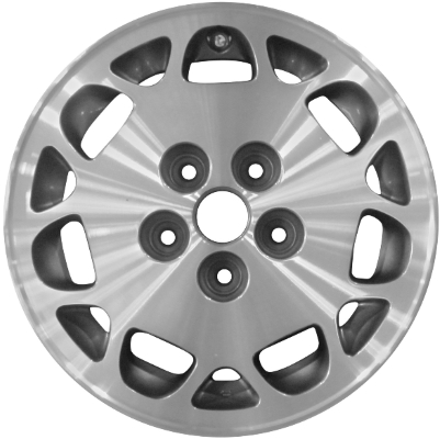 Nissan Maxima 1995-1999 charcoal machined 15x6.5 aluminum wheels or rims. Hollander part number ALY62320U10, OEM part number 4030050U25, 4030050U26.