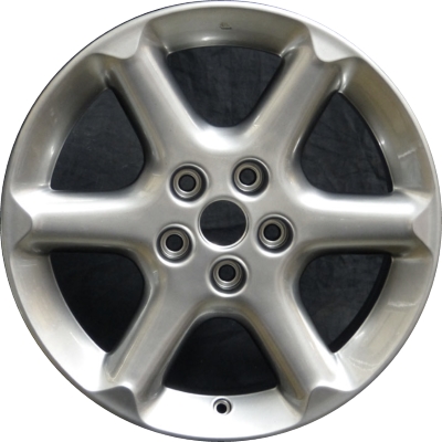 Nissan Maxima 2002-2003 powder coat titanium silver 17x7 aluminum wheels or rims. Hollander part number ALY62401U78, OEM part number 403005Y7786.