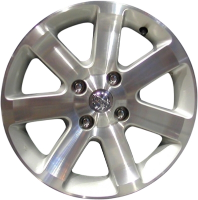 Nissan Sentra 2007-2012 silver machined 16x6.5 aluminum wheels or rims. Hollander part number ALY62472U10, OEM part number 40300ET200.
