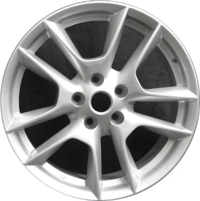 Nissan Maxima 2009-2014 powder coat silver 18x8 aluminum wheels or rims. Hollander part number ALY62511, OEM part number 403009N03E, 403009N03C, 403009N02C.