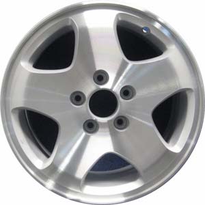 Honda Odyssey 1999-2004 silver machined 16x6.5 aluminum wheels or rims. Hollander part number ALY63781, OEM part number 42700S0XA91, 5930482.