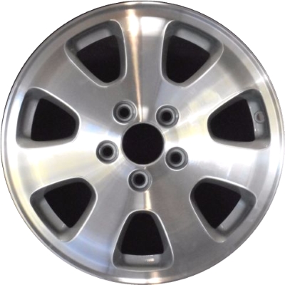 Honda Odyssey 1999-2004 silver machined 16x6.5 aluminum wheels or rims. Hollander part number ALY63839, OEM part number 42700S0XA81, 6788129.