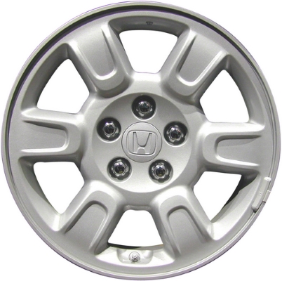 Honda Ridgeline 2006-2008 powder coat silver or dark grey 17x7.5 aluminum wheels or rims. Hollander part number ALY63895U, OEM part number 42700SJCA51ZB, 42700SJCA71.