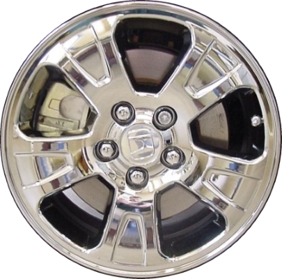 Honda Ridgeline 2006-2014 chrome 17x7.5 aluminum wheels or rims. Hollander part number ALY63911, OEM part number 08W17SJC100B, 08W17SJC101, 08W17SJC102.