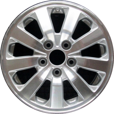 Honda Odyssey 2005-2010 silver machined 16x7 aluminum wheels or rims. Hollander part number ALY63985, OEM part number 42700SHJL81.