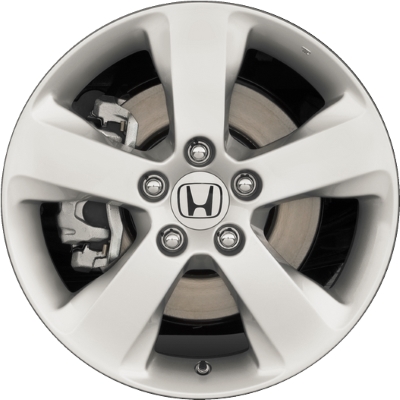 Honda Crosstour 2010-2012 powder coat silver 17x6.5 aluminum wheels or rims. Hollander part number ALY64007, OEM part number 42700TP6A81.