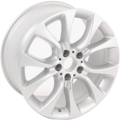 BMW X5 2014-2018 powder coat silver 19x9 aluminum wheels or rims. Hollander part number ALY86045, OEM part number 36116853953.