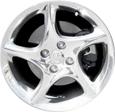 Mazda MX-5 Miata 2001-2003 polished 16x6.5 aluminum wheels or rims. Hollander part number ALY64836U80, OEM part number 9965306560.