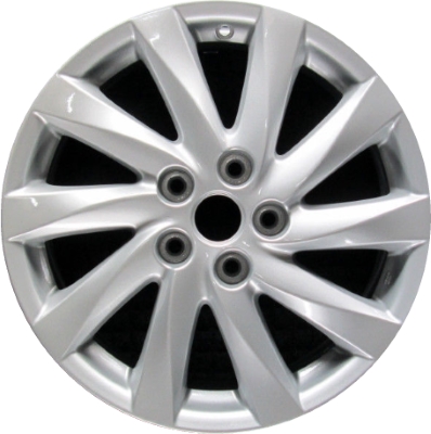 Mazda 6 2011-2013 powder coat silver 17x7 aluminum wheels or rims. Hollander part number ALY64942, OEM part number 9965517070.