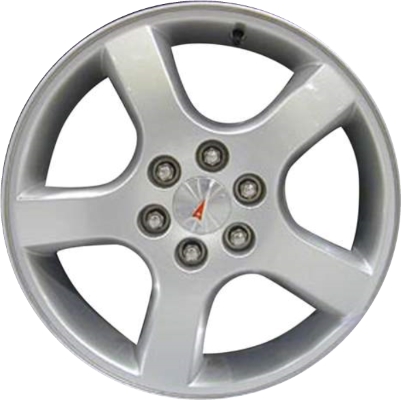Pontiac Montana 2006-2009 powder coat silver 17x6.5 aluminum wheels or rims. Hollander part number ALY6511, OEM part number 9596507.