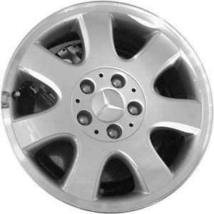Mercedes-Benz C240 2004, CLK320 2001-2003 powder coat silver 16x7 aluminum wheels or rims. Hollander part number 65245U20, OEM part number 2084010702.