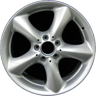 Mercedes-Benz C230 2004-2006, C320 2005, C350 2006, CLK320 2003-2005 powder coat silver 17x7.5 aluminum wheels or rims. Hollander part number 65288U20, OEM part number 2094010502.