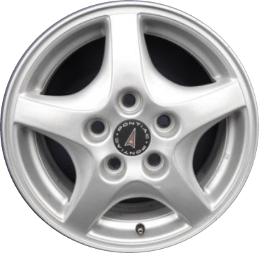 Pontiac Montana 1999-2005, Pontiac Trans Sport 1998-2000 powder coat silver 15x6 aluminum wheels or rims. Hollander part number 6528, OEM part number 9592392.