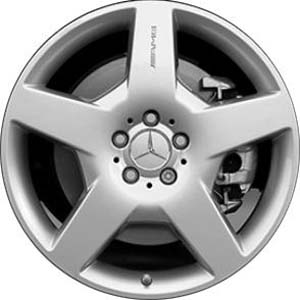 Mercedes-Benz ML320 2007, ML350 2006-2007, ML500 2006-2007, ML550 2008, R350 2006, R500 2006 powder coat silver 19x8.5 aluminum wheels or rims. Hollander part number, OEM part number 1644011802.