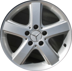 Mercedes-Benz B200 2006-2008 powder coat silver 16x6 aluminum wheels or rims. Hollander part number ALY65410, OEM part number 1694010302.