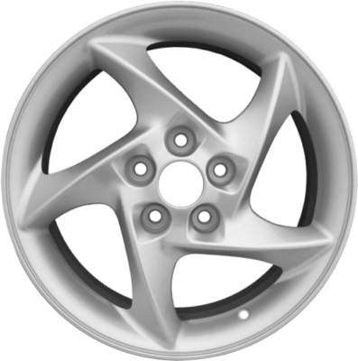 Pontiac Grand Prix 2004 powder coat silver 17x6.5 aluminum wheels or rims. Hollander part number ALY6566U20, OEM part number 9595264.