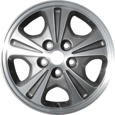 Mitsubishi Galant 1999-2003 grey machined 16x6 aluminum wheels or rims. Hollander part number ALY65768U30, OEM part number Not Yet Known.