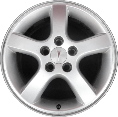 Pontiac Montana 2005 powder coat silver 17x6.5 aluminum wheels or rims. Hollander part number ALY6578, OEM part number 89060349.