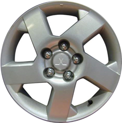 Mitsubishi Outlander 2003-2006 powder coat silver 16x6 aluminum wheels or rims. Hollander part number ALY65790, OEM part number Not Yet Known.