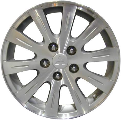 Mitsubishi Galant 2006-2010 powder coat silver or machined 16x6.5 aluminum wheels or rims. Hollander part number ALY65822U, OEM part number Not Yet Known.