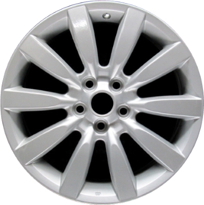 Mitsubishi Lancer 2008-2013, Outlander 2010-2011 powder coat silver 18x7 aluminum wheels or rims. Hollander part number 65845, OEM part number Not Yet Known.