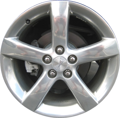 Pontiac Solstice 2006-2010 polished 18x8 aluminum wheels or rims. Hollander part number ALY6601U80, OEM part number 9597297.