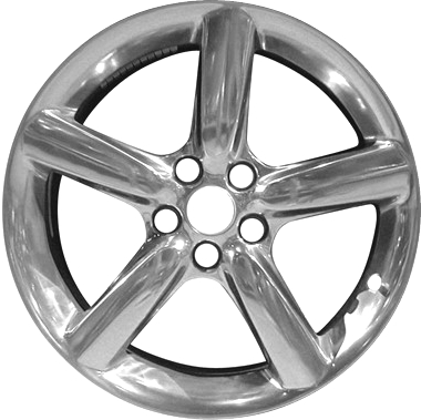 Pontiac Solstice 2009-2010 polished 18x8 aluminum wheels or rims. Hollander part number ALY6644U80, OEM part number 9597177.