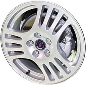 SAAB 5-Sep 2002-2010 powder coat silver 17x7 aluminum wheels or rims. Hollander part number ALY68220, OEM part number 400128849.