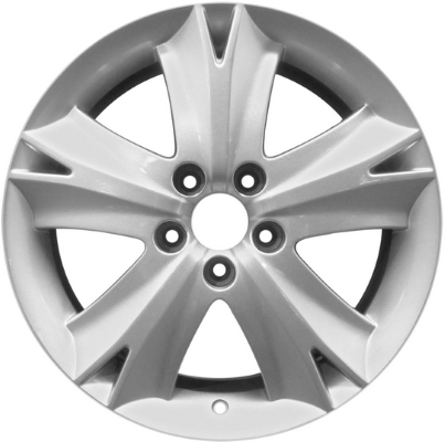SAAB 5-Sep 2006-2009 powder coat silver 17x7.5 aluminum wheels or rims. Hollander part number ALY68248, OEM part number 12771523.