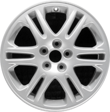 Subaru Forester 2004-2008 powder coat silver 16x6.5 aluminum wheels or rims. Hollander part number ALY68732, OEM part number 28111SA030, 28111SA031.