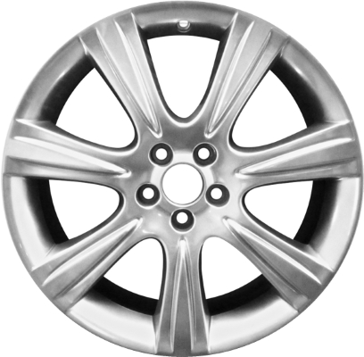 Subaru Legacy 2008-2009 powder coat smoked hyper silver 18x7 aluminum wheels or rims. Hollander part number ALY68759, OEM part number 28111AG121, 28111AG120, 28111AG122.