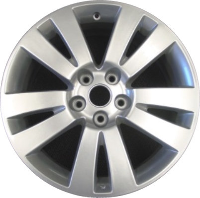 Subaru Tribeca 2008-2014 powder coat silver 18x8 aluminum wheels or rims. Hollander part number ALY68766, OEM part number 28111XA03A.