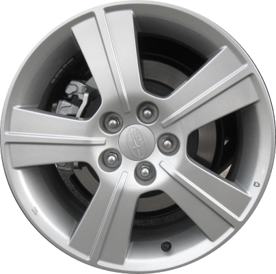 Subaru Forester 2009-2013 powder coat silver or machined 16x6.5 aluminum wheels or rims. Hollander part number ALY68783/68793U, OEM part number 28111SC060, 28111SC010.