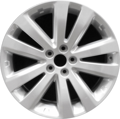 Subaru Forester 2011-2013 powder coat silver 17x7 aluminum wheels or rims. Hollander part number ALY68794U20, OEM part number 28111SC050.