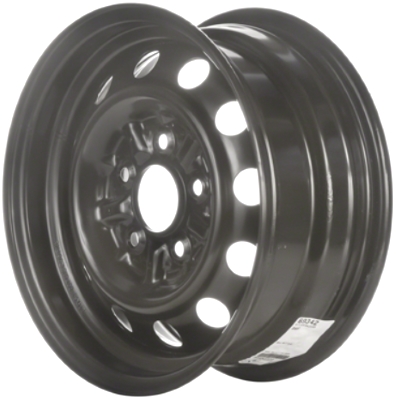 Toyota Tacoma 1995-2000 powder coat black 14x6 steel wheels or rims. Hollander part number STL69342, OEM part number 4260104100.